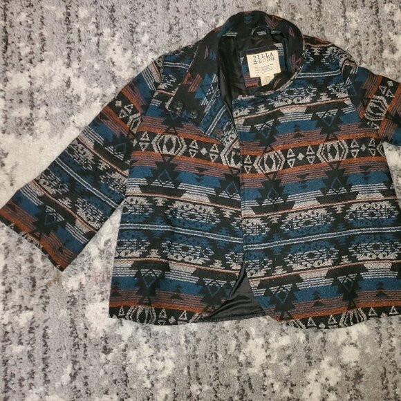 Billabong Printed Coat EUC 🎈🎈🎈 Medium - Picture 1 of 11